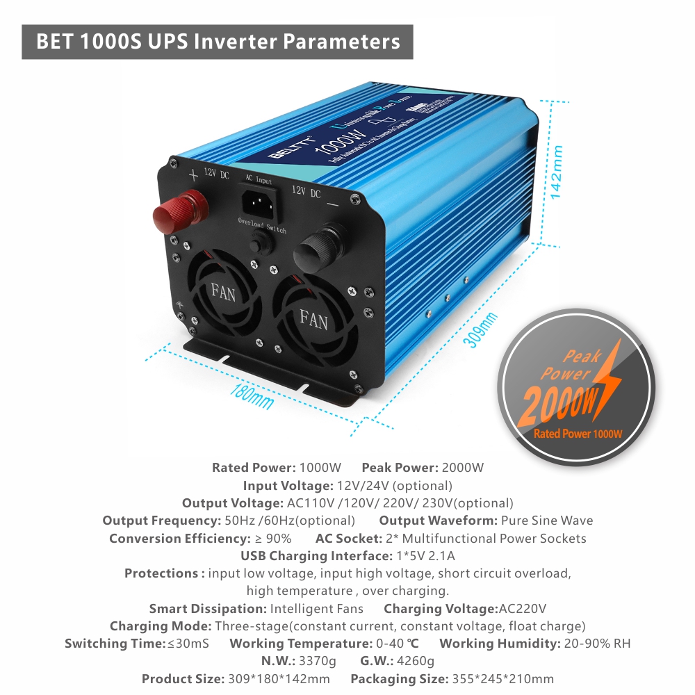 BELTTT 1000W ups inverter